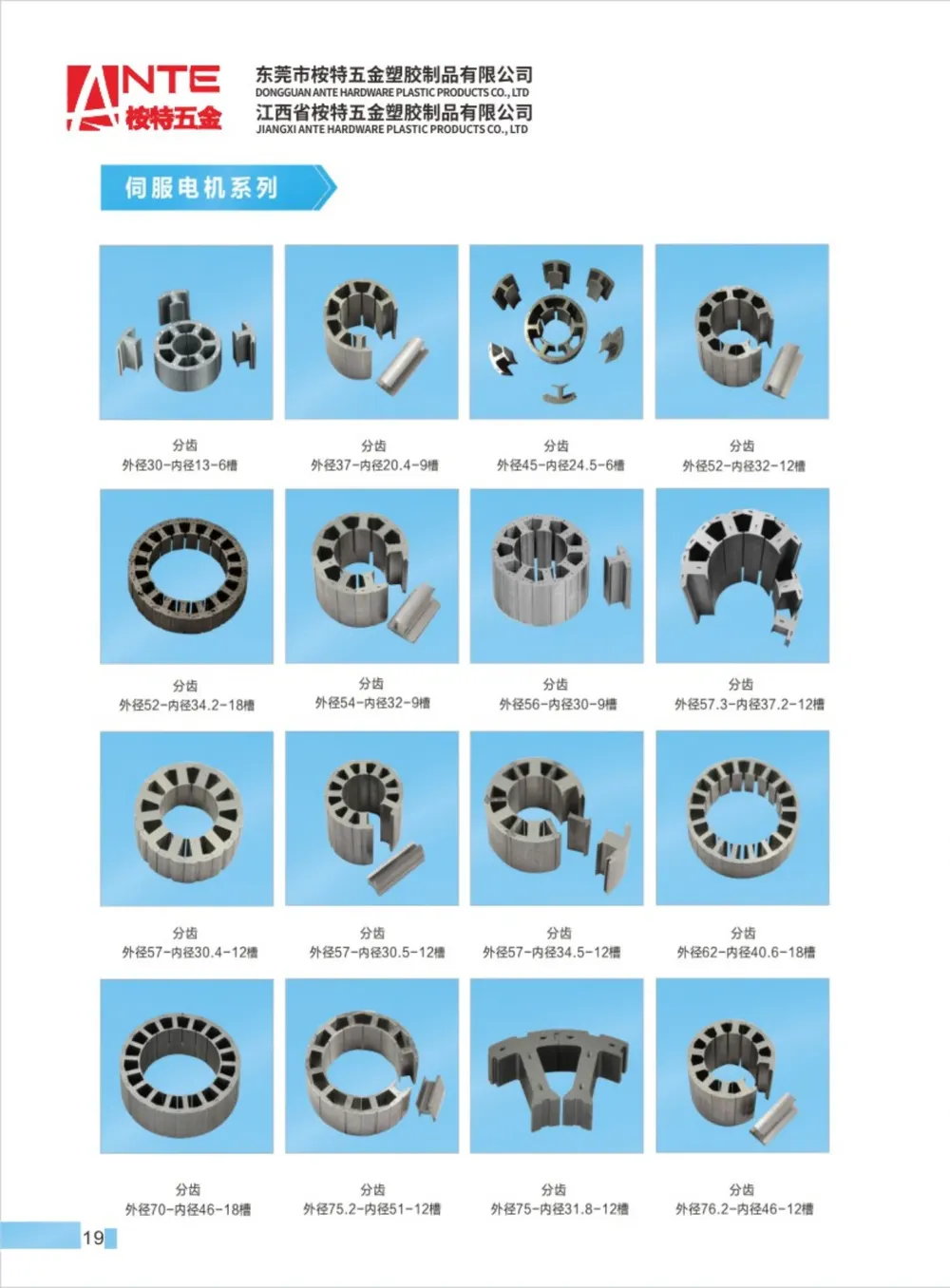 伺服電機系列 型錄頁 | Servo motor catalog page